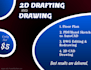 redraw floor plans in autocad 2d with dimensions