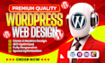 design a premium quality website in wordpress