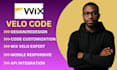 develop custom wix velo code wix studio website design wix custom code database