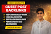 build niche relevant guest post backlinks