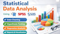do  statistical data analysis using rstudio, SAS and spss