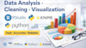 do data analysis, cleaning and visualization using r, rstudio, python, knime