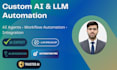 develop custom ai ml and llm based automation systems
