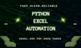 automate excel and CSV tasks using python scripts