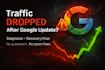 analyze SEO traffic drop after google core update
