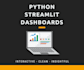 create a custom dashboard with python and streamlit