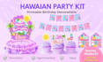 hawaiian printable party kit tropical birthday decorations