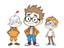 draw a cartoon characters in a funny sketch