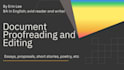 proofread a document and offer suggestions on phrasing and formatting