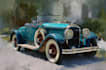 draw vintage car portrait painting