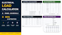 electrical load calculation, panel schedule and estimation