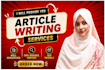 write unique blog articles and rephrase content manually