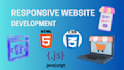 build a responsive website using HTML, CSS and javascript