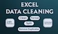 clean, format, merge, and split messy excel or CSV data