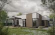 render contemporary home, architecture building structural drawing, 3d external