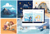 create modern flat vector illustrations for websites, apps and hero sections