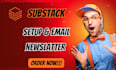 setup and optimize your substack newsletter and landing page