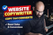 write high converting sales page and landing page copy