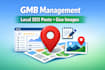 manage gmb, write local seo post with geo images for google map ranking