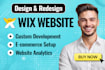 do wix harmony website design, redesign wix website, wix online store wix studio