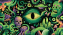 create amazing psychedelic , trippy , weed , alien design