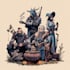 design an your dnd group party illustration