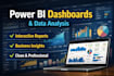 do data analysis and visualization using excel, power bi, and sql