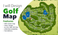 design a professional golf course map in vector format