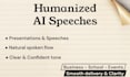 humanize and edit ai generated speeches and presentations