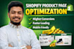 design a high converting shopify product page