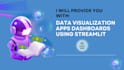 use streamlit to design data visualization apps dashboard