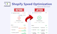 optimize shopify speed for google pagespeed, core web vitals and gtmetrix
