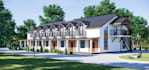 design terrace apartment, unit siteplan,facade elevation layout,urban landscape