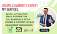 setup skool online community, skool community setup, skool community manager
