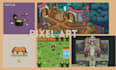 create 8 bit 16 bit pixel art spritesheet animation retro pixel game art