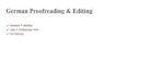 edit proofread german text