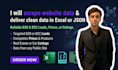 scrape websites and deliver clean data