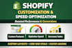 shopify speed optimization and custom theme development