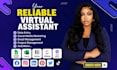 social media manager executive virtual assistant personal assistant data entry