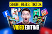 be short video editor, tik tok editor, instagram reels, youtube shorts video