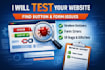 test your website and write a professional bug report