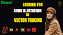 do anything on adobe illustrator, logo, redraw image, vector art, illustration