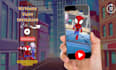 create a superhero cartoon birthday video invitation