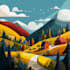 draw professional vector landscape illustration