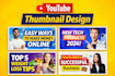 design eye catching youtube thumbnail