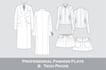 professional fashion tech packs and flat drawings