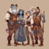 dnd party art or dnd character art