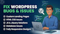 fix wordpress errors and HTML, CSS, PHP, javascript issues