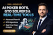 develop ai poker bots, gto solvers, and real time poker tools