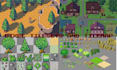 make pixel art tileset, tilemaps indie game assets, top down  pixel map tileset